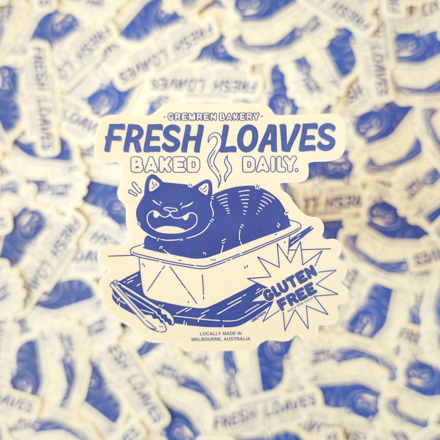 Cat Loaves Waterproof Matte Vinyl Sticker