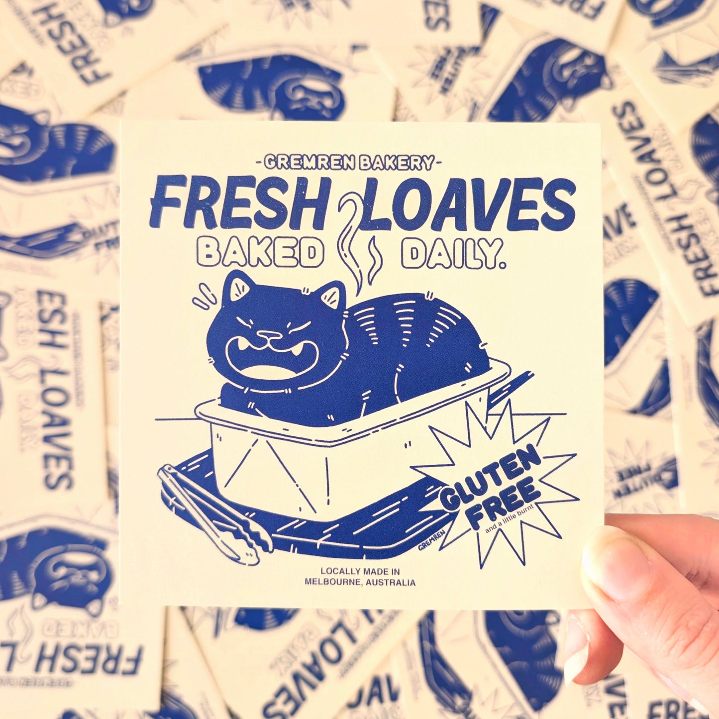 Cat Loaves Mini Square Print