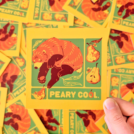 Peary Cool Bear Mini Square Print