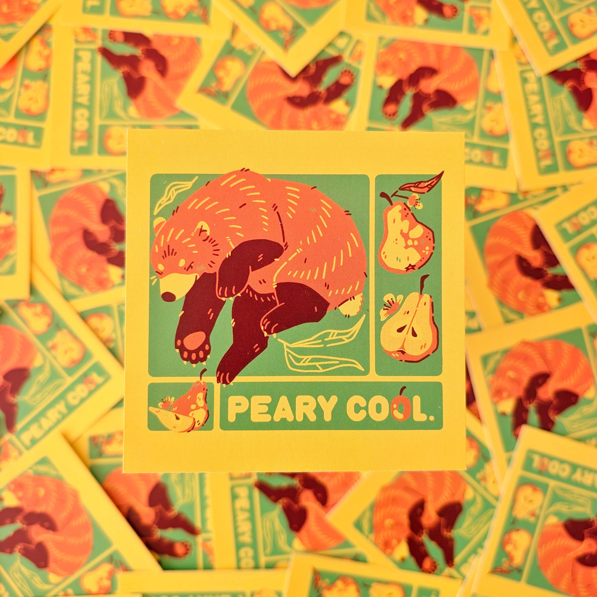 Peary Cool Bear Mini Square Print